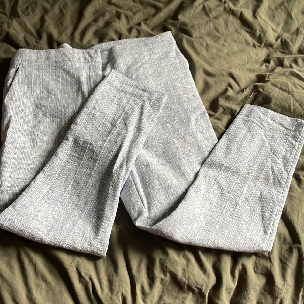 Straight Leg Faux Tweed Pant